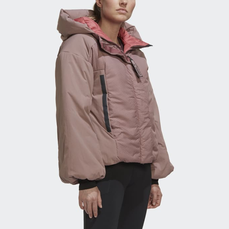 (Women) adidas  Purple Down Hooded Jacket with Logo Print and Striped Design HG3163 圖 5