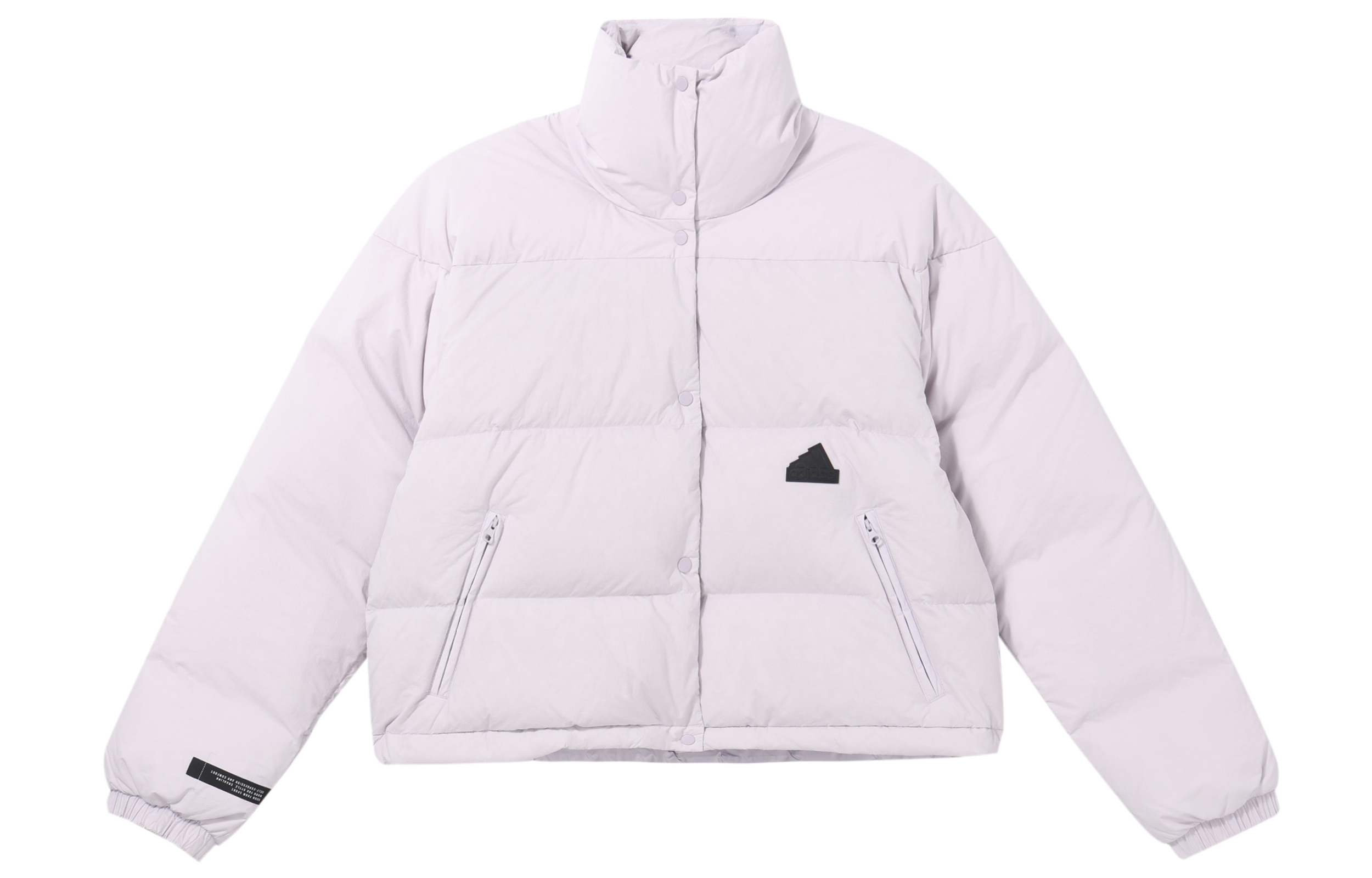 (Women) adidas  Purple Solid Logo Stand Collar Short Down Jacket. HM2902 圖 2