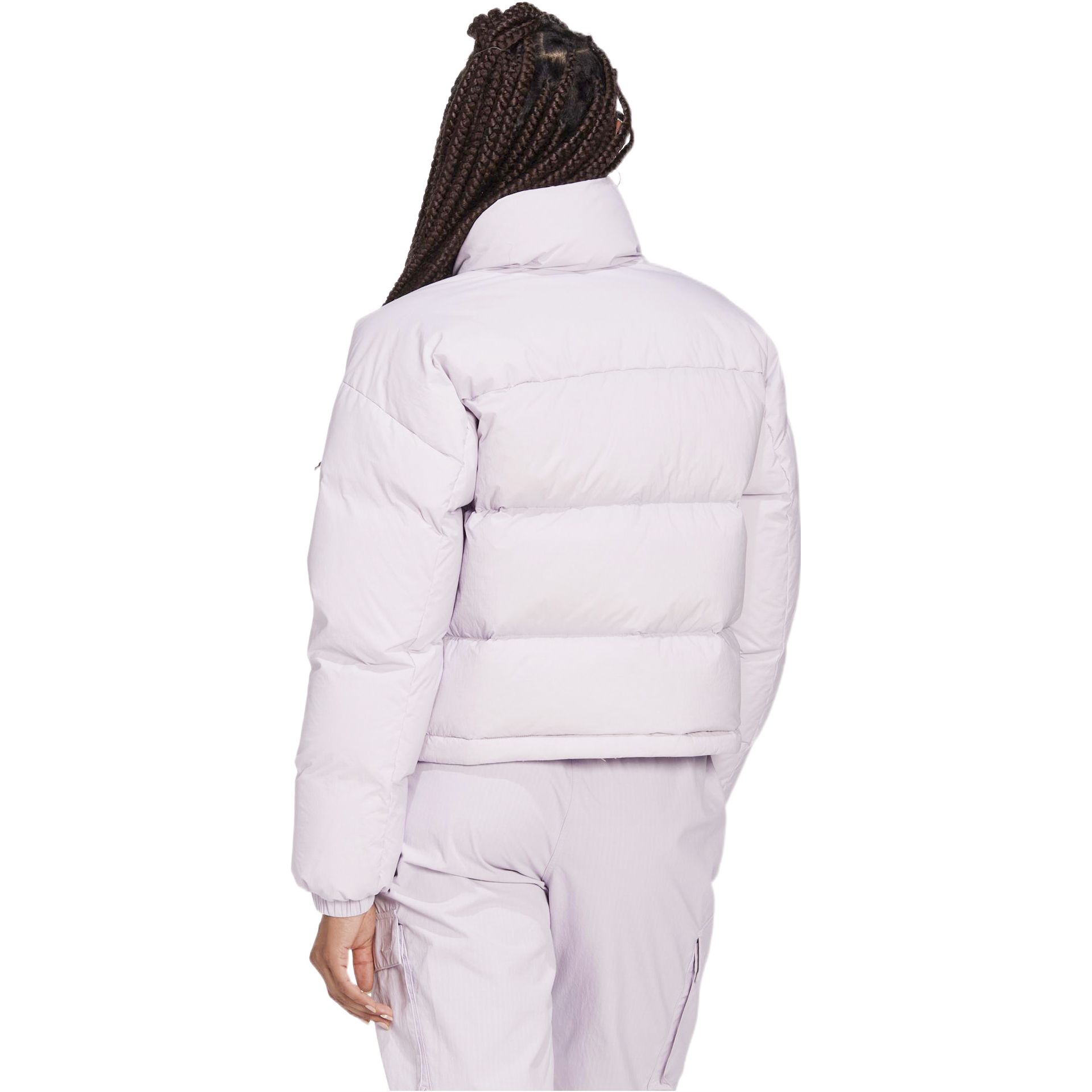 (Women) adidas  Purple Solid Logo Stand Collar Short Down Jacket. HM2902 圖 6