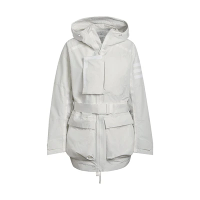 (Women) adidas Solid Color Outdoor Sport Hooded Jacket Cream White H48573