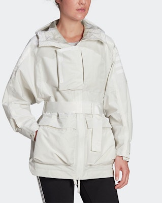 (Women) adidas Solid Color Outdoor Sport Hooded Jacket Cream White H48573 Lookbook (Women) adidas Solid Color Outdoor Sport Hooded Jacket Cream White H48573