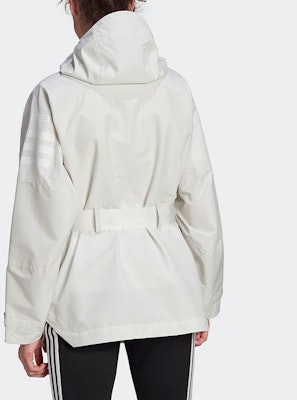 (Women) adidas Solid Color Outdoor Sport Hooded Jacket Cream White H48573 Shop (Women) adidas Solid Color Outdoor Sport Hooded Jacket Cream White H48573
