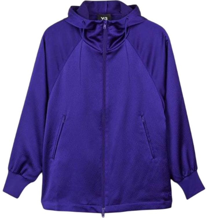 women-adidas-solid-color-zip-up-hooded-loose-jacket-blue-je-3425