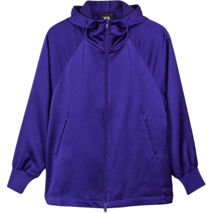 Order (W) adidas Jaket Hoodie Longgar Warna Solid dengan Resleting - Biru. JE3425