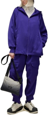 (W) adidas Jaket Hoodie Longgar Warna Solid dengan Resleting - Biru. JE3425 Shop (W) adidas Jaket Hoodie Longgar Warna Solid dengan Resleting - Biru. JE3425