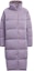 Order (Women) adidas W Goose Down Mid-Length Purple Puffer Jacket with Logo Patch. HN2119