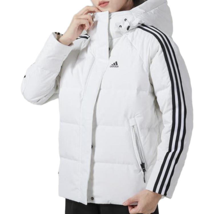 (Women) adidas  White Down Jacket with Side Stripe Sleeves and Hood IT8721 圖 5