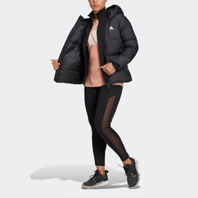 (Women) adidas Winter Black Down Hooded Jacket H14172 Lookbook (Women) adidas Winter Black Down Hooded Jacket H14172