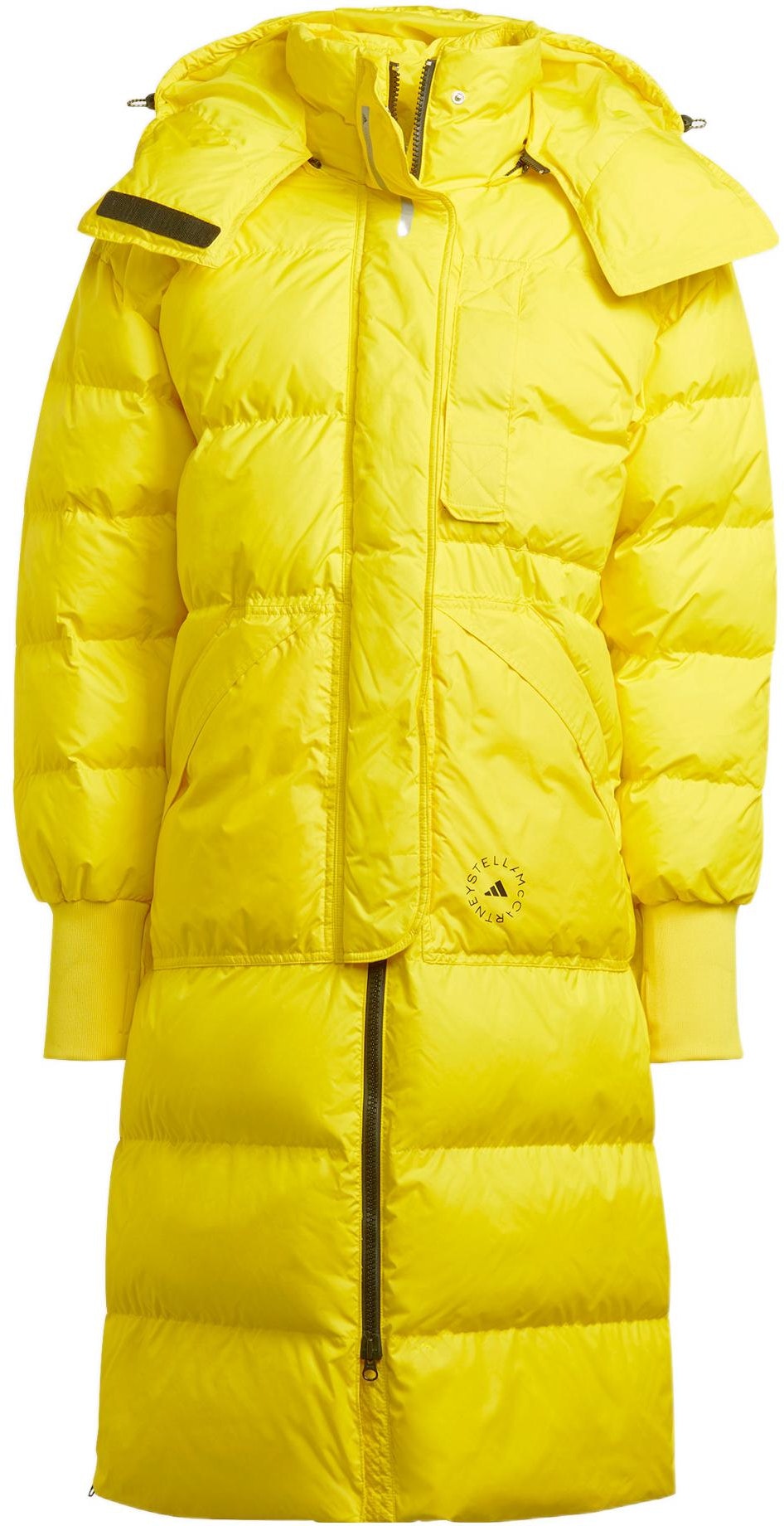 women-adidas-yellow-solid-color-zip-up-puffer-jacket-hoodie-hg-6894