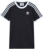 (Women) adidas Adicolor Classics 3 Stripes Black Cotton Tee Shirt GN2900 (Women) adidas Adicolor Classics 3 Stripes Black Cotton Tee Shirt GN2900