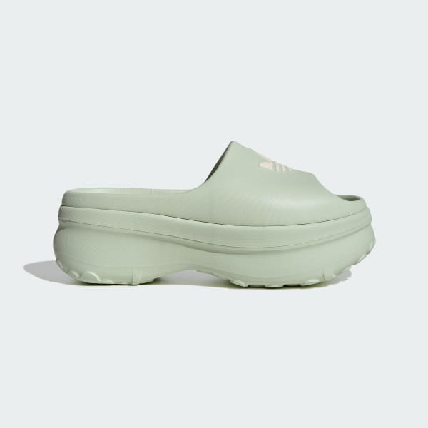 (W) Adidas Adifoam Stan Slide Linen Green/Wonder White/Wonder White
