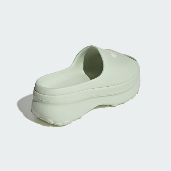 (W) Adidas Adifoam Stan Slide Linen Green/Wonder White/Wonder White 圖 5