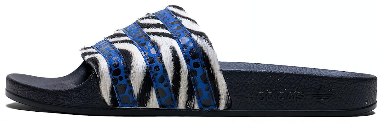 (W) adidas Adilette 'Hitam Biru Putih' CM8493 Buy (W) adidas Adilette 'Hitam Biru Putih' CM8493
