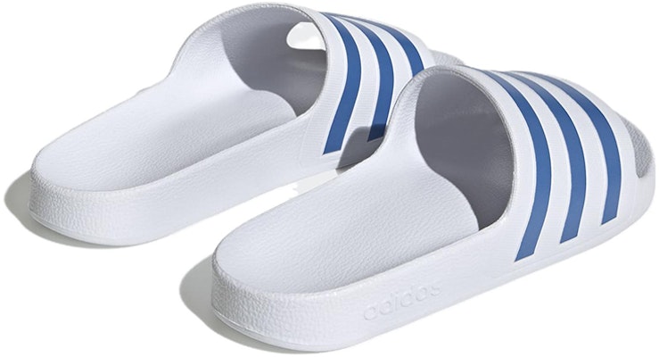 (Women) adidas Adilette Aqua Slide 'White Blue Fusion' HP6295 Shop (Women) adidas Adilette Aqua Slide 'White Blue Fusion' HP6295