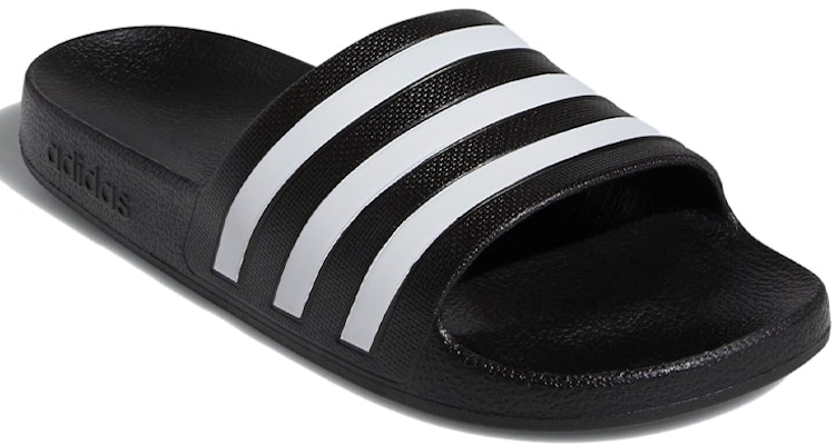 (Women) adidas Adilette Aqua Slides 'Black White' G28723 Lookbook (Women) adidas Adilette Aqua Slides 'Black White' G28723