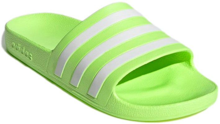 (Women) adidas Adilette Aqua Slides 'Signal Green' GZ5236 Lookbook (Women) adidas Adilette Aqua Slides 'Signal Green' GZ5236