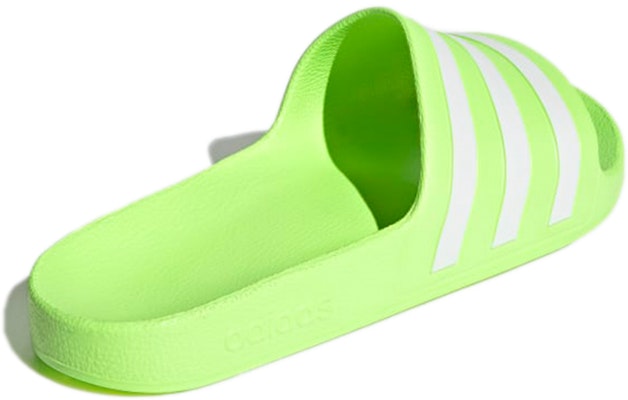 (Women) adidas Adilette Aqua Slides 'Signal Green' GZ5236 Shop (Women) adidas Adilette Aqua Slides 'Signal Green' GZ5236