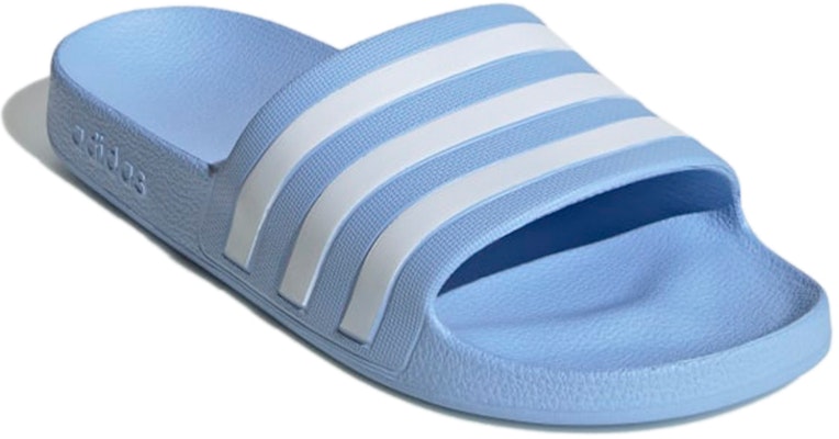 (Women) adidas Adilette Aqua Slides Blue/White EE7346 Lookbook (Women) adidas Adilette Aqua Slides Blue/White EE7346