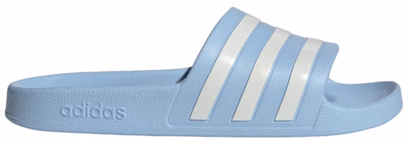 (Women) adidas Adilette Aqua Slides Glow Blue Zero Metalic IE8919 (Women) adidas Adilette Aqua Slides Glow Blue Zero Metalic IE8919