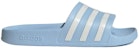 (W) Selipar Adidas Adilette Aqua Glow Biru Zero Metalik IE8919