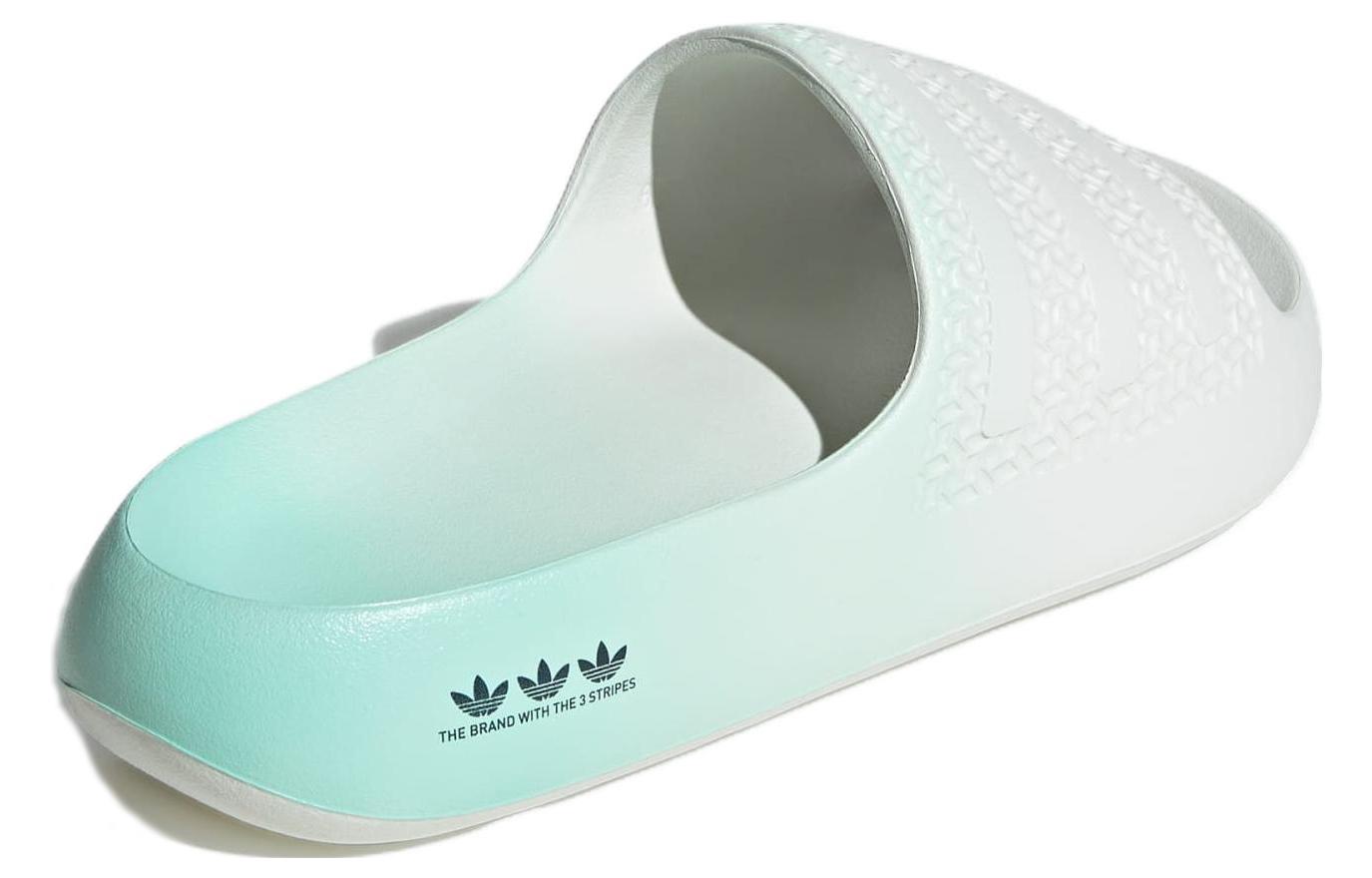 Shop adidas originals Adilette Ayoon 柔軟舒適 一字拖 鞋 女款 青色