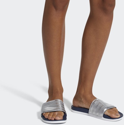 (Women) adidas Adilette Cloudfoam Plus 'Silver Blue' CG3411 Sizing (Women) adidas Adilette Cloudfoam Plus 'Silver Blue' CG3411
