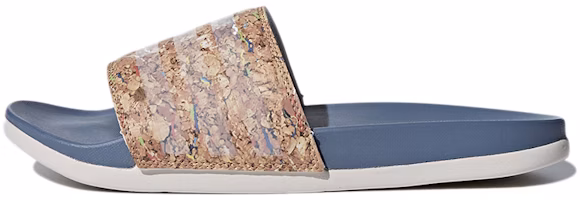 (Women) adidas Adilette Cloudfoam Plus Cork 'Blue' CP9510 (Women) adidas Adilette Cloudfoam Plus Cork 'Blue' CP9510
