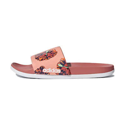 (W) adidas Adilette Cloudfoam Plus Graphic Slides 'Coral Pink'