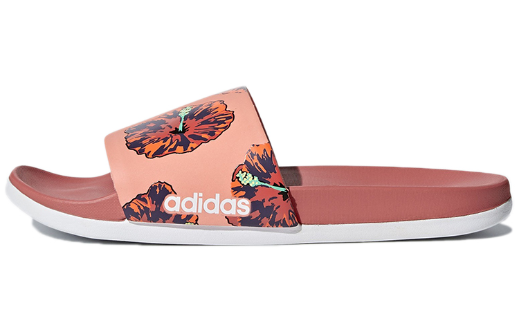 (Women) adidas Adilette Cloudfoam Plus Graphic Slides 'Coral Pink' DB0442