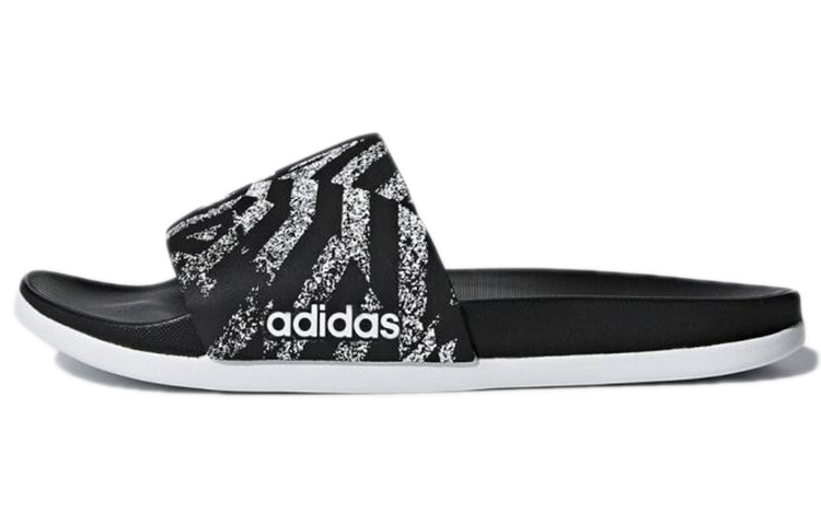 (Women) adidas Adilette CloudFoam Plus Graphic Slides 'Core Black' CG2820