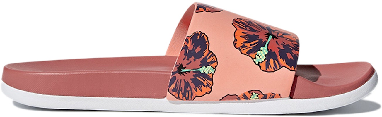 (Women) adidas Adilette Cloudfoam Plus Graphic Slides 'Coral Pink' DB0442 Order (Women) adidas Adilette Cloudfoam Plus Graphic Slides 'Coral Pink' DB0442