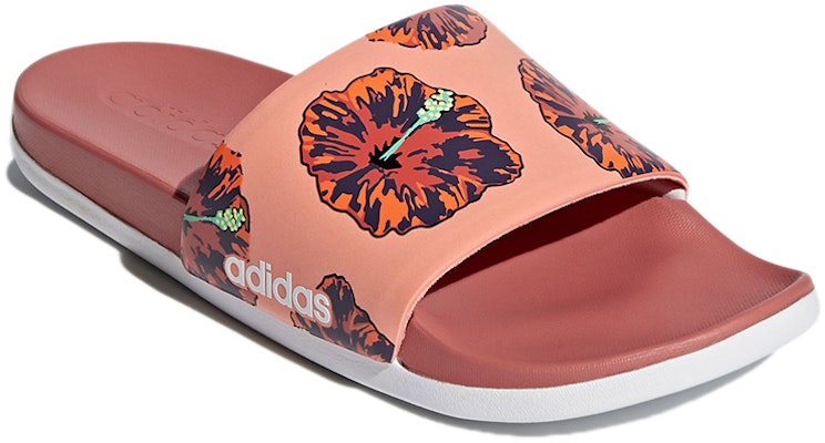 (Women) adidas Adilette Cloudfoam Plus Graphic Slides 'Coral Pink' DB0442 Lookbook (Women) adidas Adilette Cloudfoam Plus Graphic Slides 'Coral Pink' DB0442