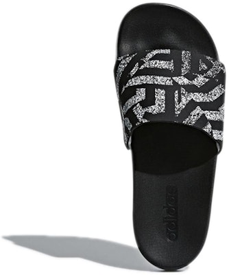 (Women) adidas Adilette CloudFoam Plus Graphic Slides 'Core Black' CG2820 Purchase (Women) adidas Adilette CloudFoam Plus Graphic Slides 'Core Black' CG2820