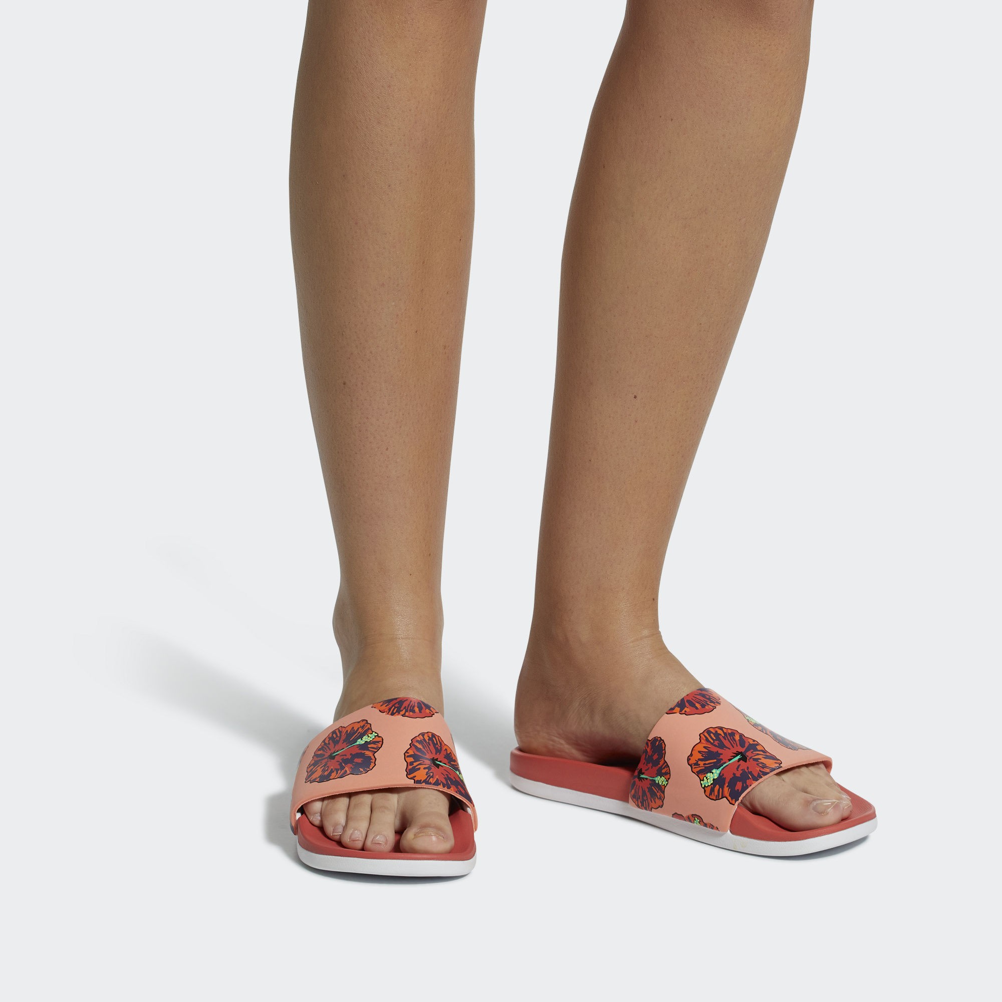 Sizing (W) adidas Adilette Cloudfoam Plus Badeschlappen ''Korallrosa'' DB0442