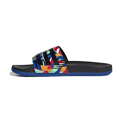 (W) adidas Adilette CMFT 'Farm Rio Prints - Black Royal Blue'