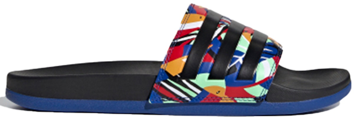 (Women) adidas Adilette Comfort 'Farm Rio Prints - Black Royal Blue' FW7255 Order (Women) adidas Adilette Comfort 'Farm Rio Prints - Black Royal Blue' FW7255