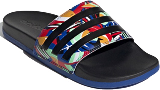 (W) adidas Adilette Comfort 'Farm Rio Estampado - Negro Azul Real' FW7255 Lookbook (W) adidas Adilette Comfort 'Farm Rio Estampado - Negro Azul Real' FW7255