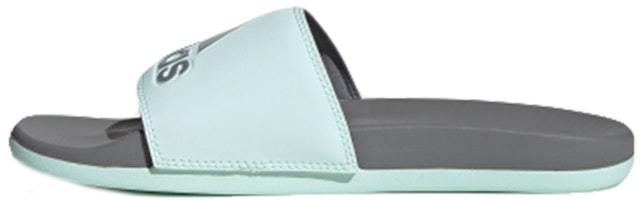 (Women) adidas Adilette Comfort Minimalistic Gray Green Slippers 'Green Gray' F34737 (Women) adidas Adilette Comfort Minimalistic Gray Green Slippers 'Green Gray' F34737