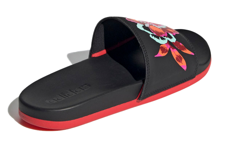 Shop adidas Adilette 安慰系列 女款 黑紅 拖鞋