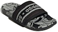 Lookbook (W) adidas Adilette Comfort Slide 'Floral - Hitam' GV7085