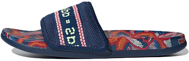 (Women) adidas Adilette Comfort Slide 'Floral - Mystery Blue' GV7086 (Women) adidas Adilette Comfort Slide 'Floral - Mystery Blue' GV7086