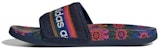 (W) adidas Adilette Comfort Slide 'Floral - Night Indigo' - Selipar Bunga Malam Indigo. IE4967