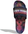 (W) adidas Adilette Comfort Slide 'Floral - Night Indigo' - Selipar Bunga Malam Indigo. IE4967