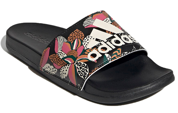 Lookbook adidas Adilette Comfort Slides 女款 黑色彩繪 拖鞋