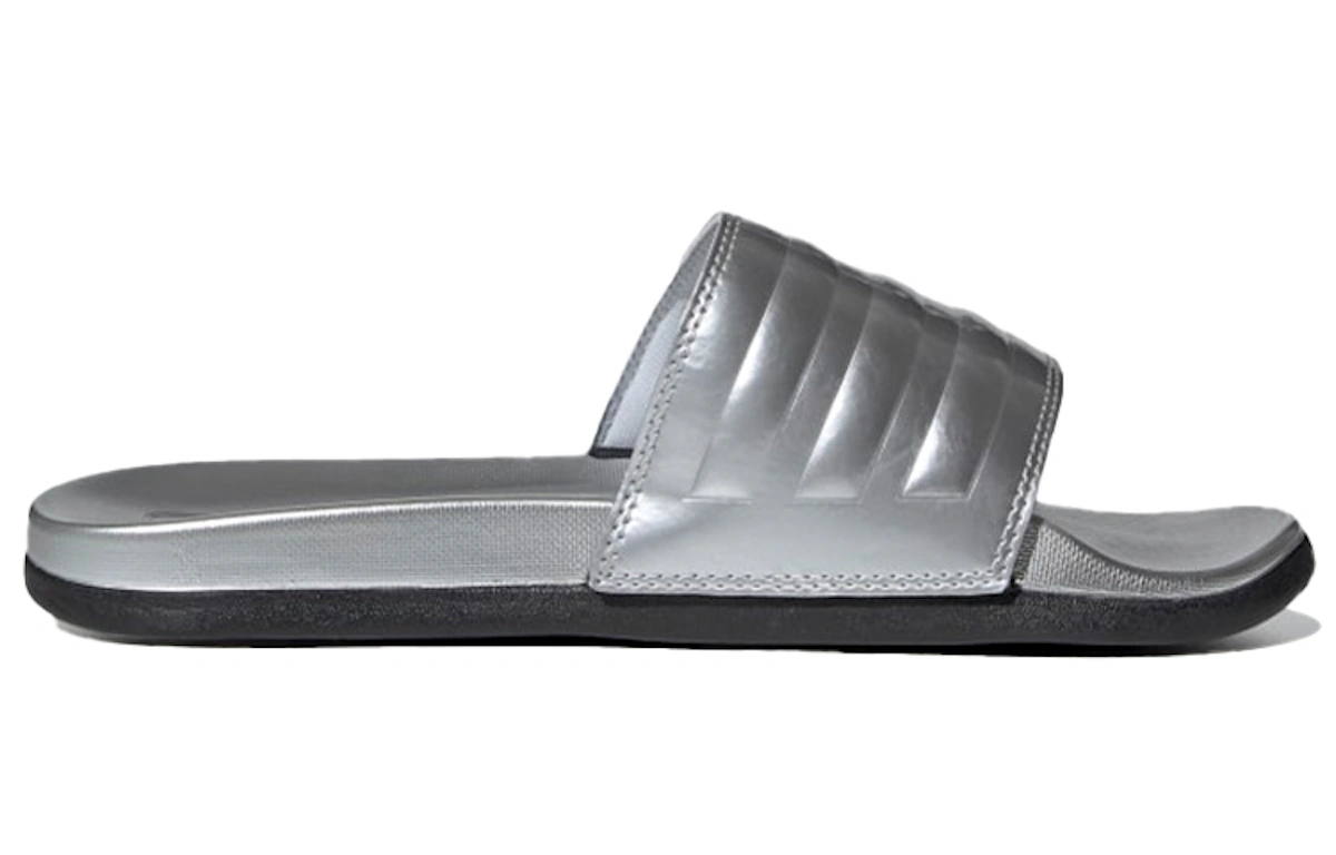 (Women) adidas Adilette Comfort Slide 'Silver Metallic'