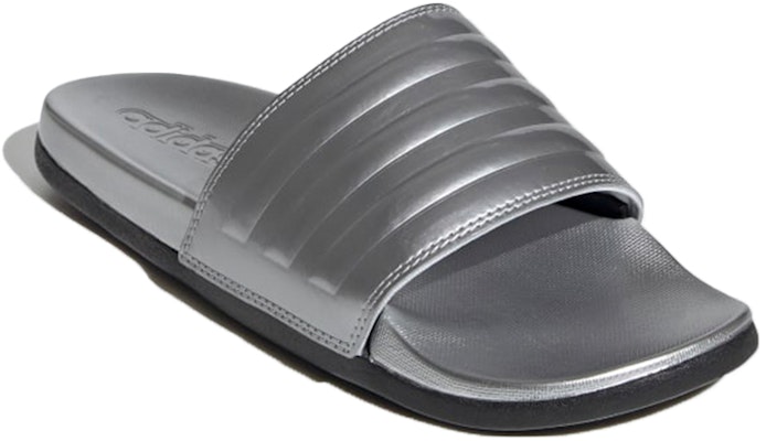 (Women) adidas Adilette Comfort Slide 'Silver Metallic' FW7683 Lookbook (Women) adidas Adilette Comfort Slide 'Silver Metallic' FW7683