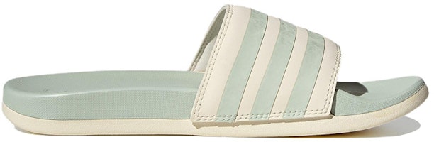 (女性)adidas Adilette 舒適拖鞋 '白色麻綠' H03620 Order (女性)adidas Adilette 舒適拖鞋 '白色麻綠' H03620
