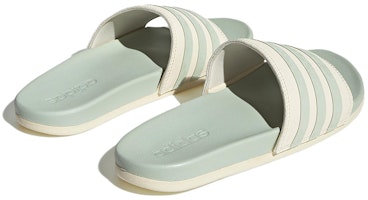 (女性)adidas Adilette 舒適拖鞋 '白色麻綠' H03620 Shop (女性)adidas Adilette 舒適拖鞋 '白色麻綠' H03620