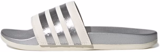 (Women) adidas Adilette Comfort Slide 'White Matte Silver' GW8746 (Women) adidas Adilette Comfort Slide 'White Matte Silver' GW8746