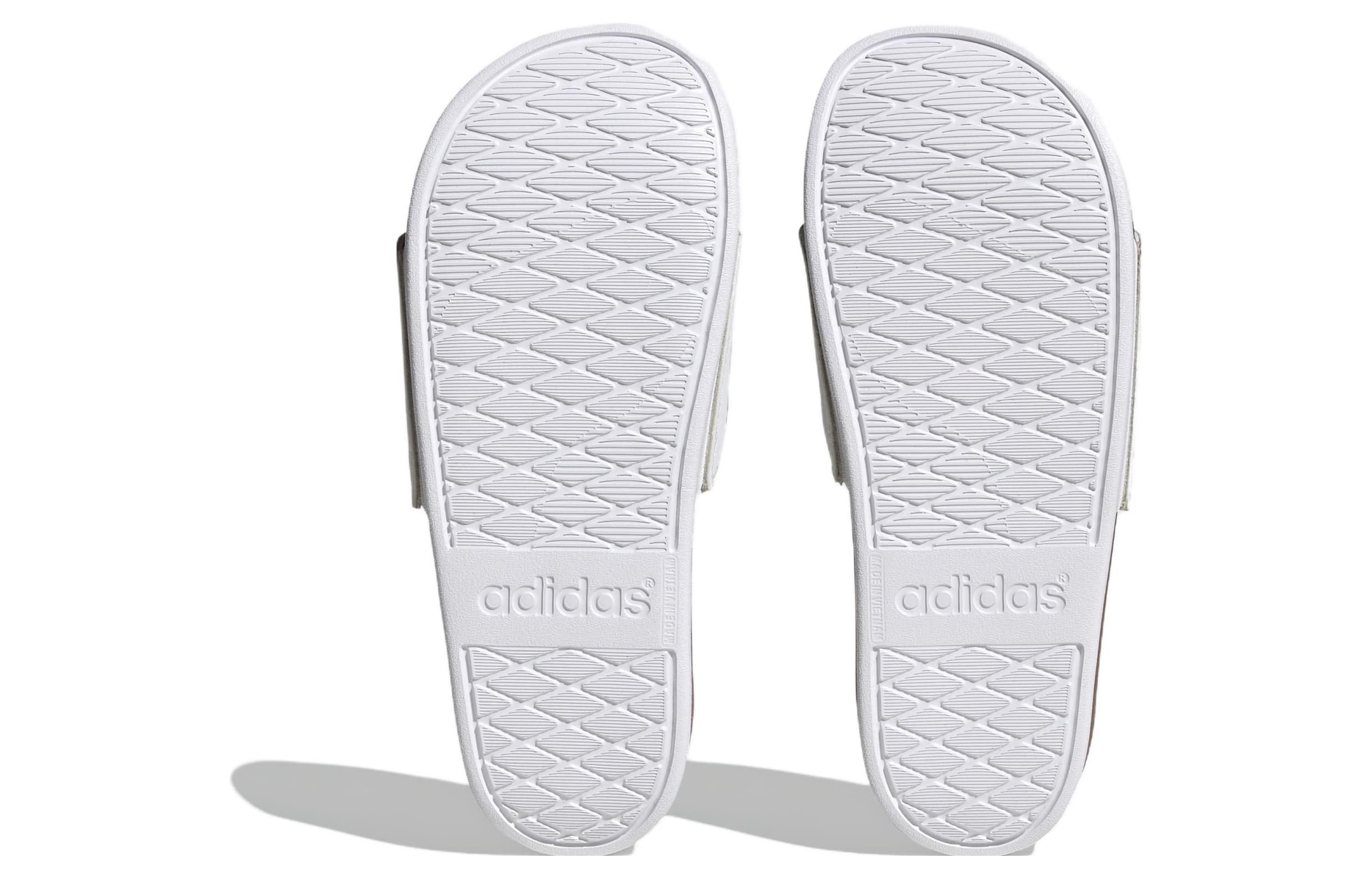 Shop （女性）阿迪達斯 Adilette 舒適拖鞋『白色啞光金』H03618